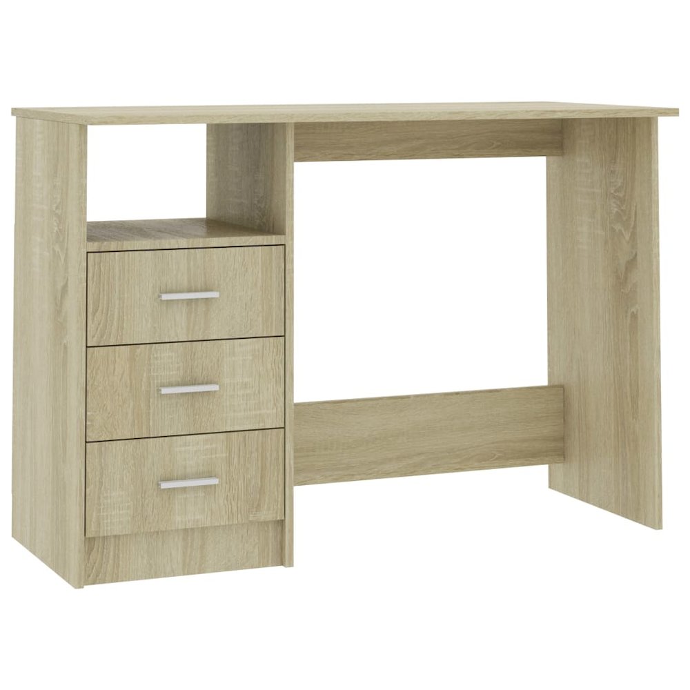 Desk Sonoma Oak Engineered Wood Medium Computer Desk. Picture 2