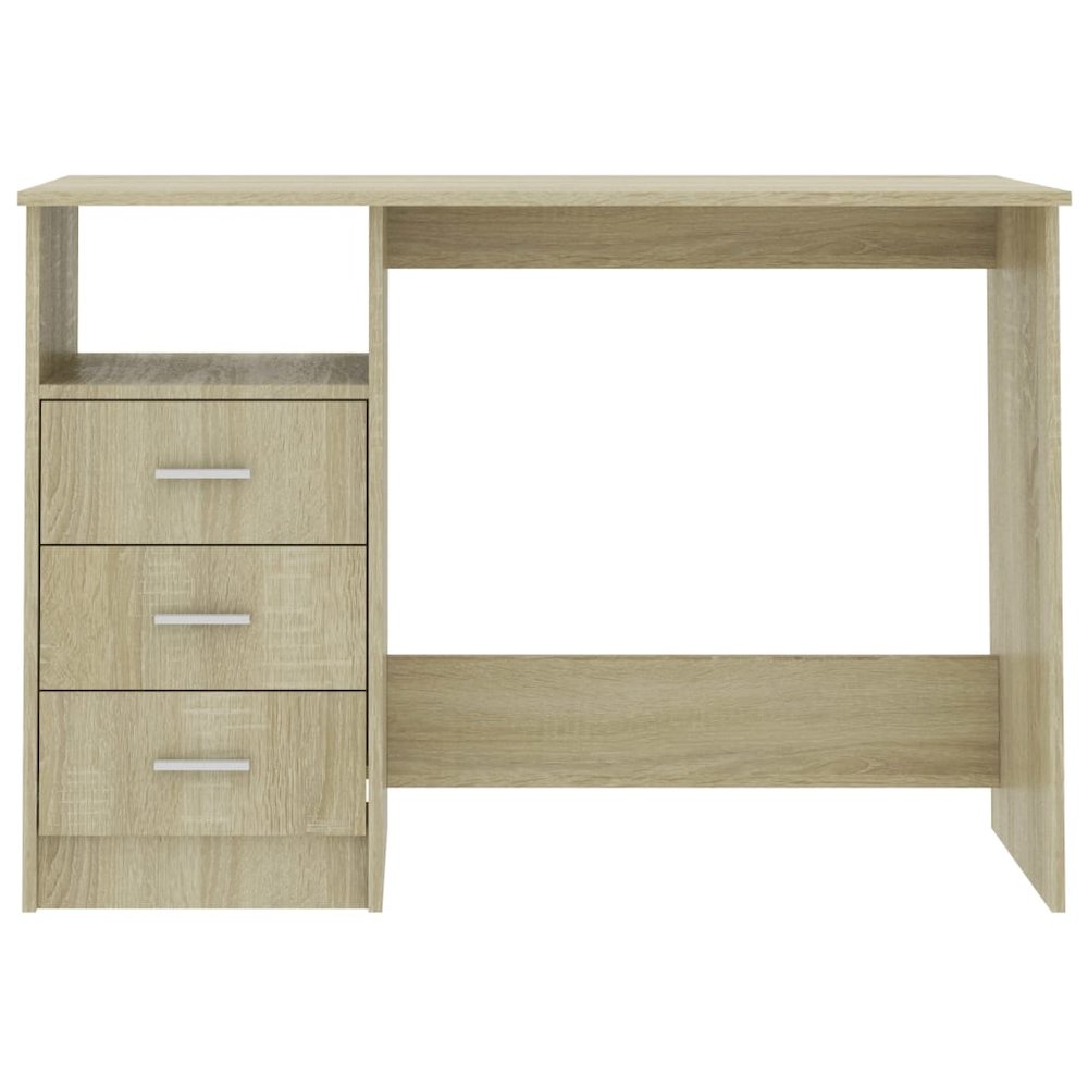 Desk Sonoma Oak Engineered Wood Medium Computer Desk. Picture 4