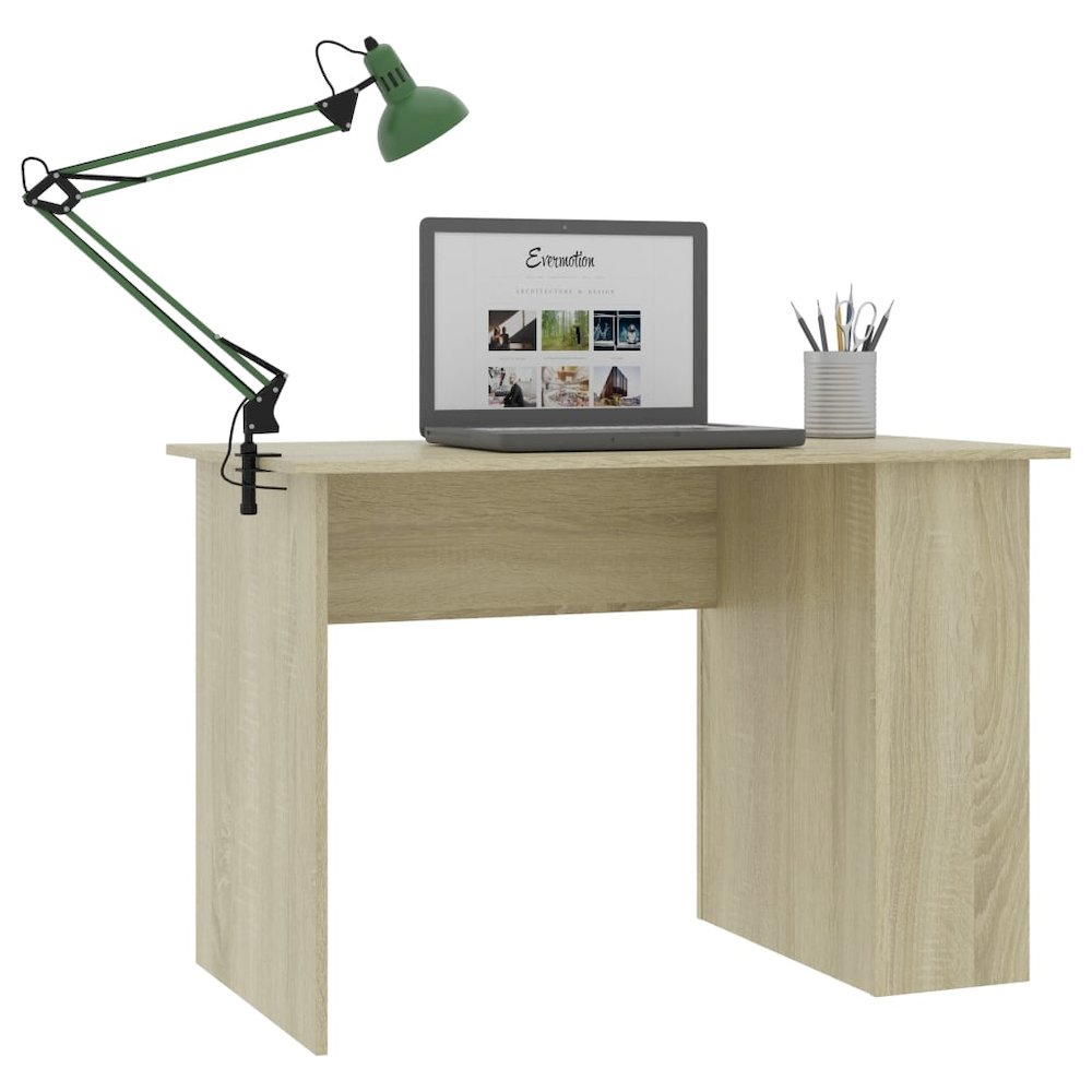 Desk Sonoma oak Engineered wood Medium Computer Desk. Picture 3