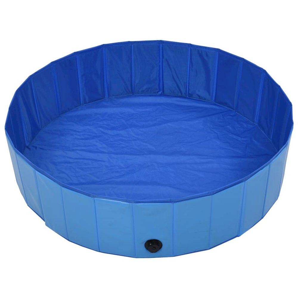 Dog Swimming Pool Blue PVC 47.2 x 11.8 in Foldable. Picture 3