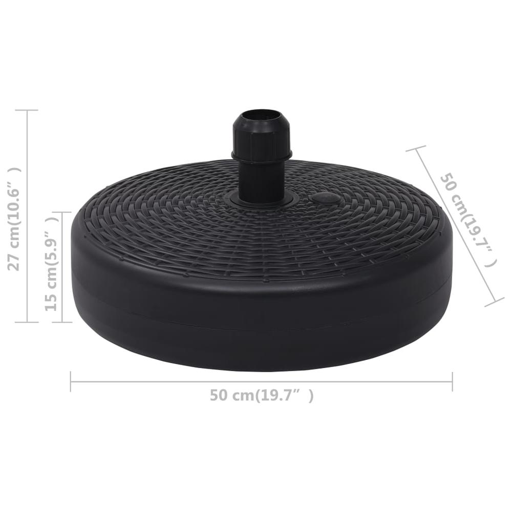 Umbrella Base Black HDPE Plastic Medium Durable Umbrella Base. Picture 5