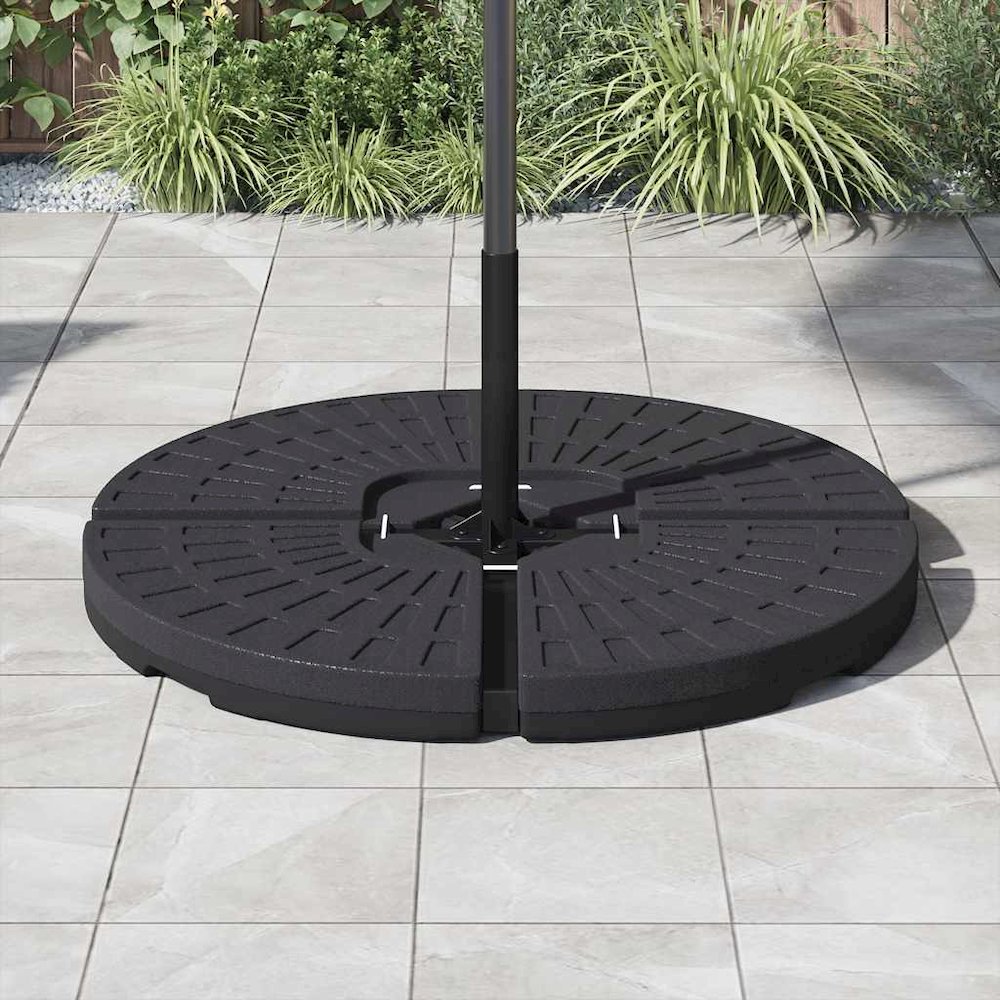 Umbrella Base Black HDPE Plastic Large Heavy Weight Endurance. Picture 3