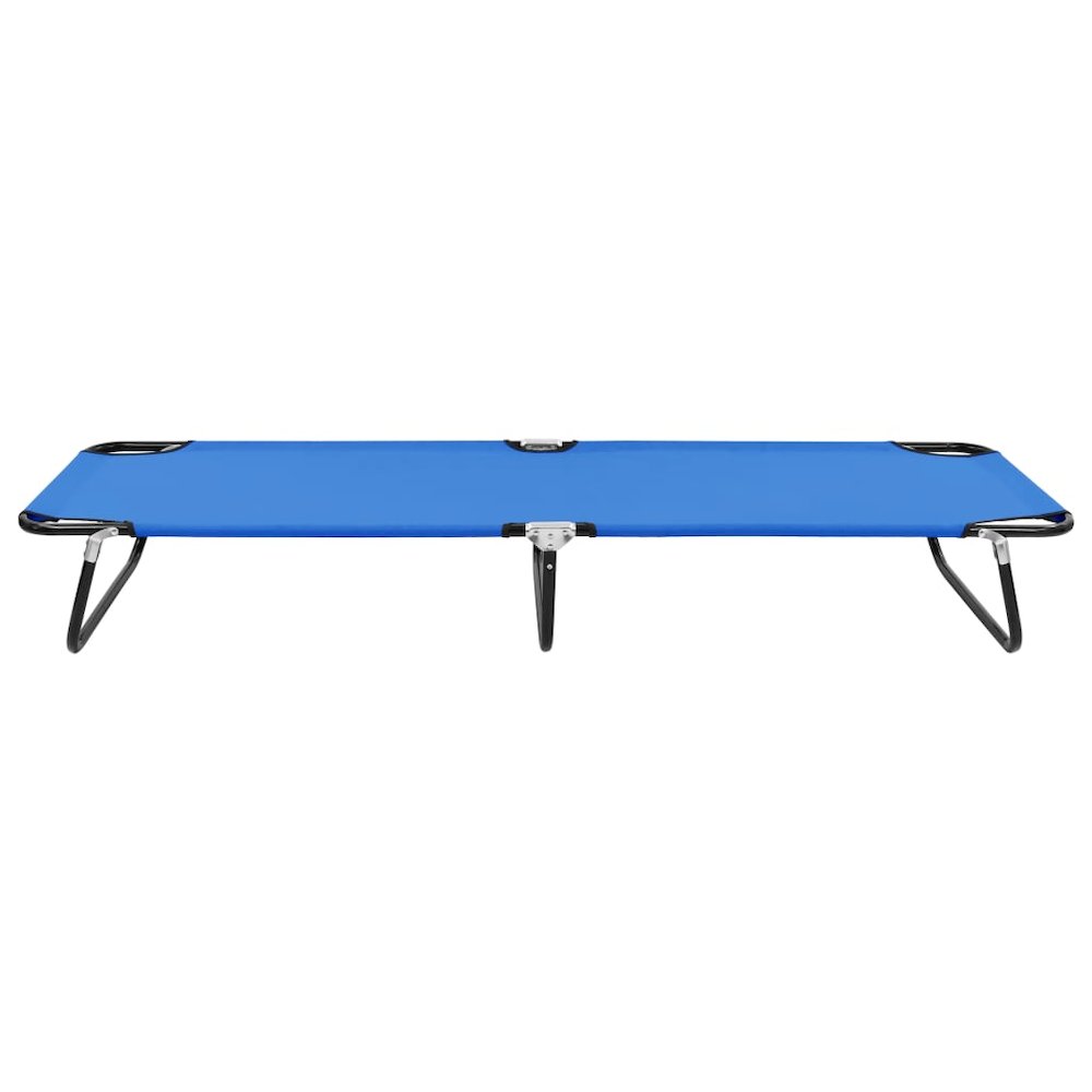 Sun Lounger Blue Steel frame and polyester fabric Standard Size. Picture 2