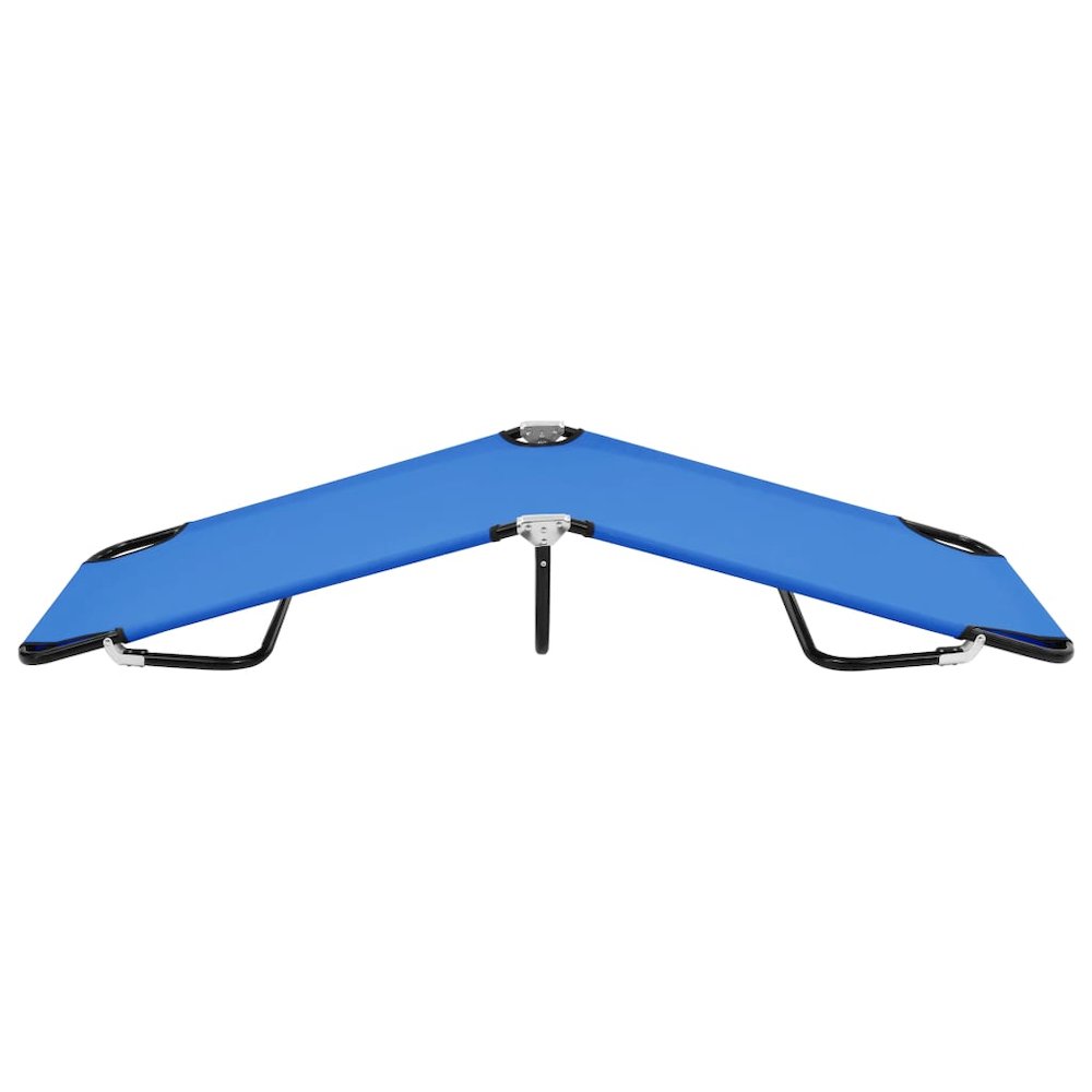 Sun Lounger Blue Steel frame and polyester fabric Standard Size. Picture 3
