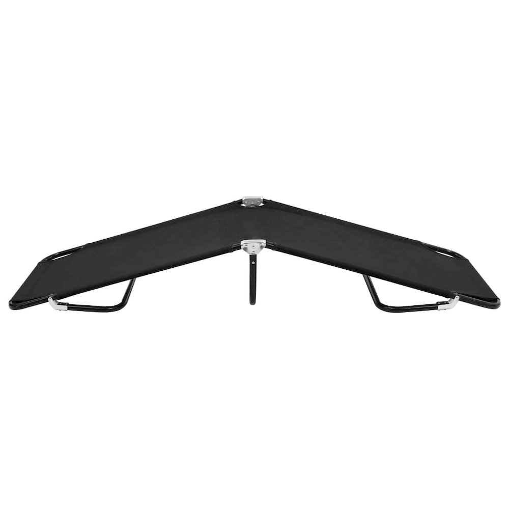 Sun Lounger Black Powder-coated steel, 600D polyester with PE coating. Picture 3