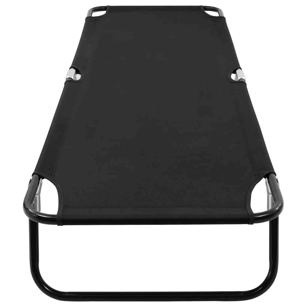 Sun Lounger Black Powder-coated steel, 600D polyester with PE coating. Picture 5