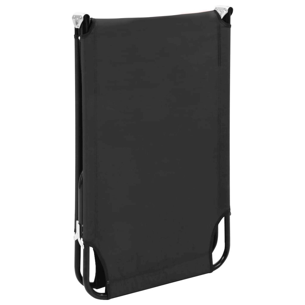 Sun Lounger Black Powder-coated steel, 600D polyester with PE coating. Picture 6