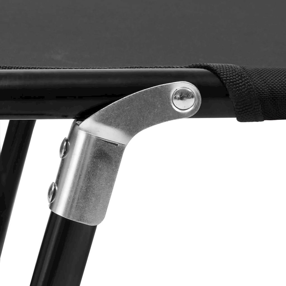 Sun Lounger Black Powder-coated steel, 600D polyester with PE coating. Picture 8