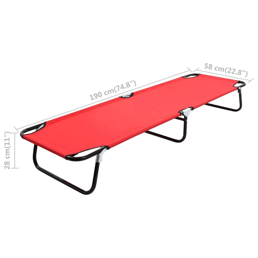 Sun Lounger Red. Picture 9