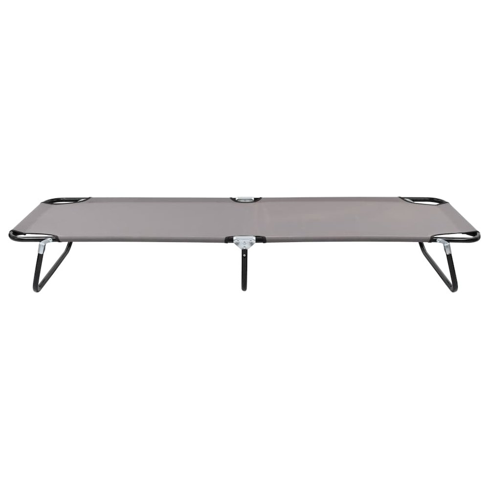 Sun Lounger Grey Strong steel frame & 600D polyester Standard. Picture 2