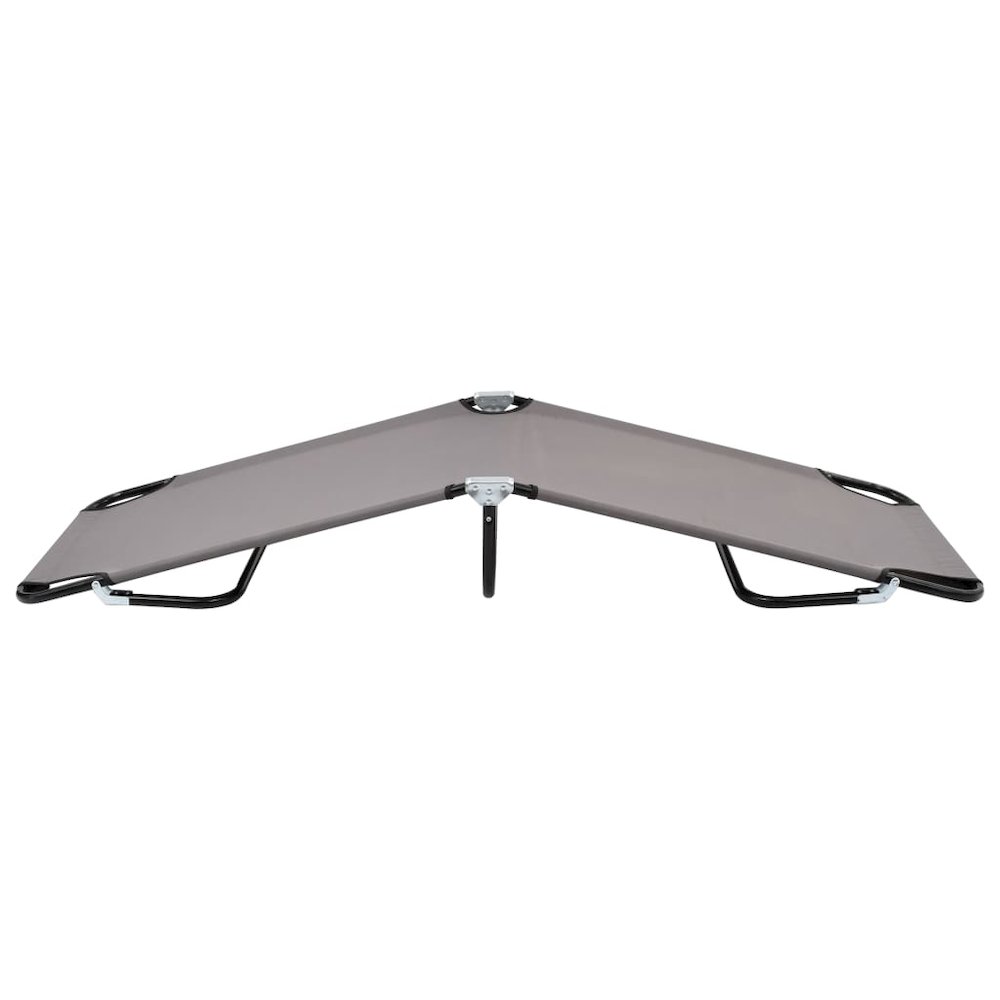 Sun Lounger Grey Strong steel frame & 600D polyester Standard. Picture 3