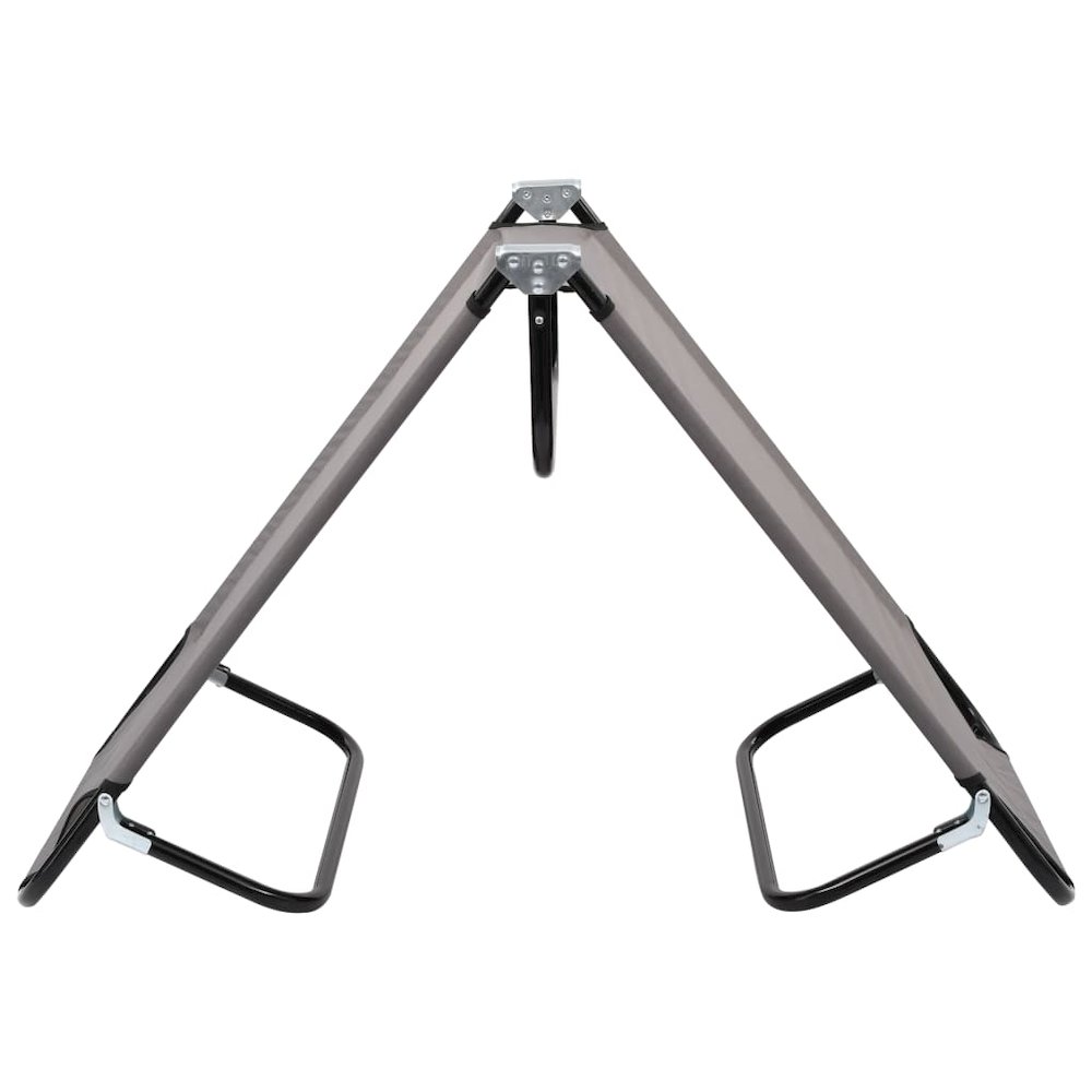 Sun Lounger Grey Strong steel frame & 600D polyester Standard. Picture 4