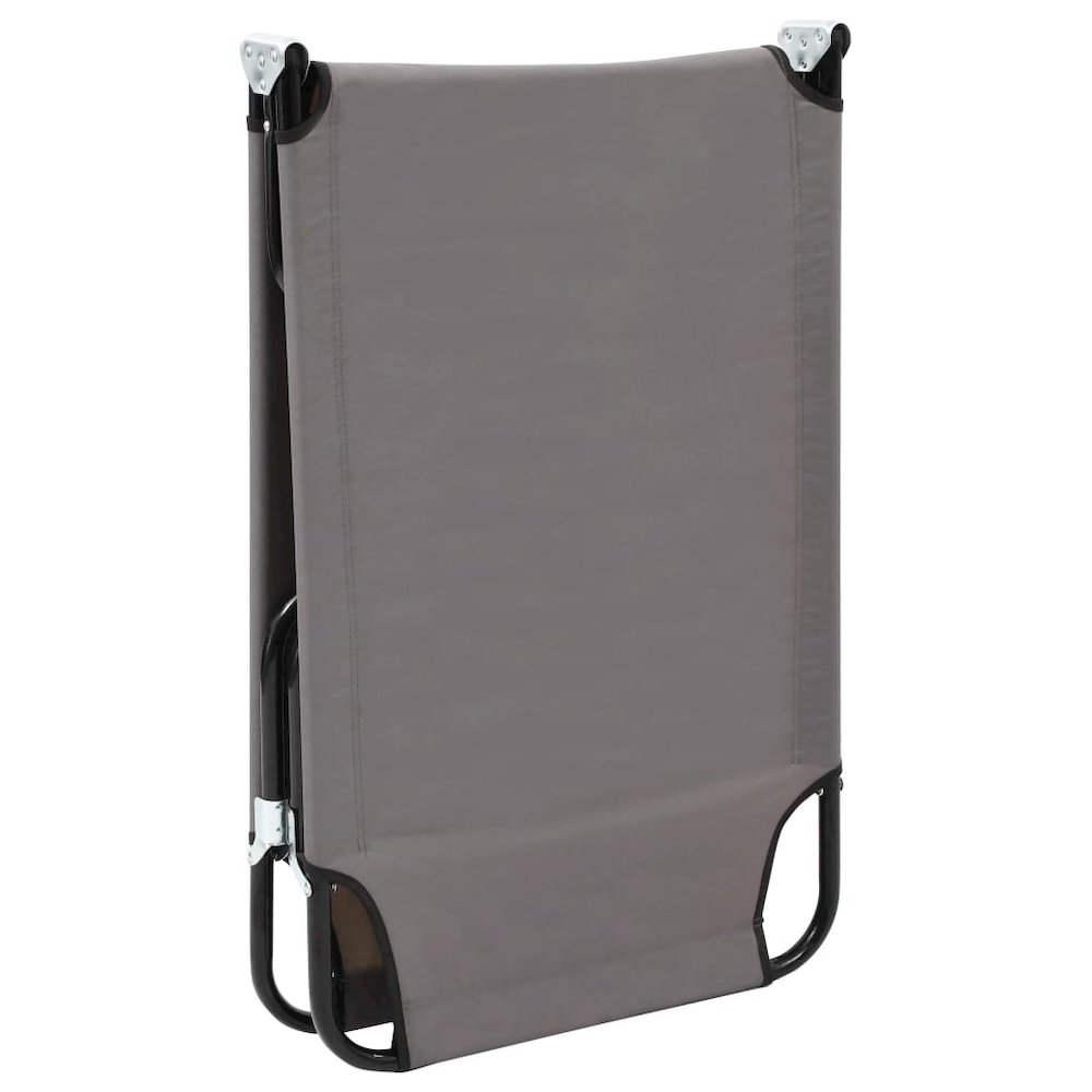 Sun Lounger Grey Strong steel frame & 600D polyester Standard. Picture 6