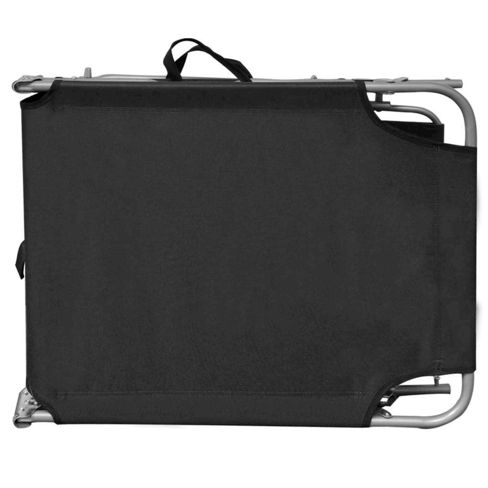 Sunlounger Black Powder-coated aluminum Standard Foldable. Picture 4