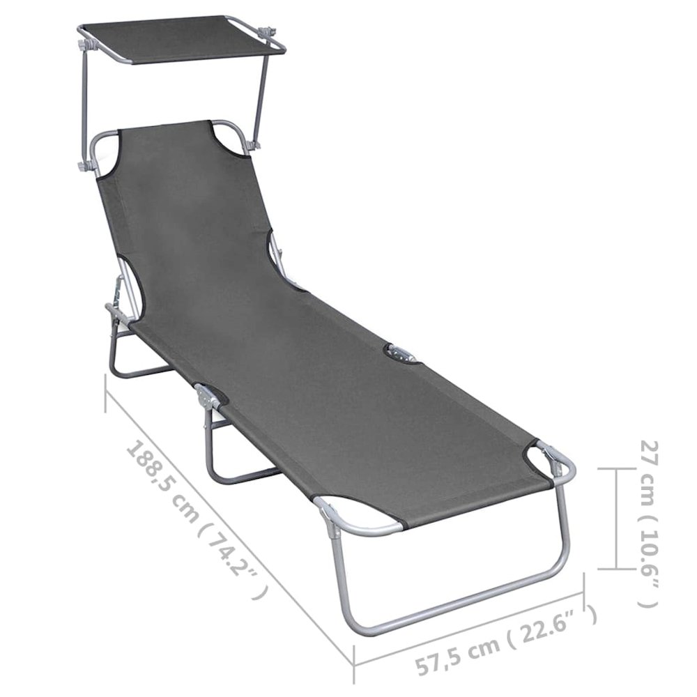 Sunlounger Gray. Picture 7