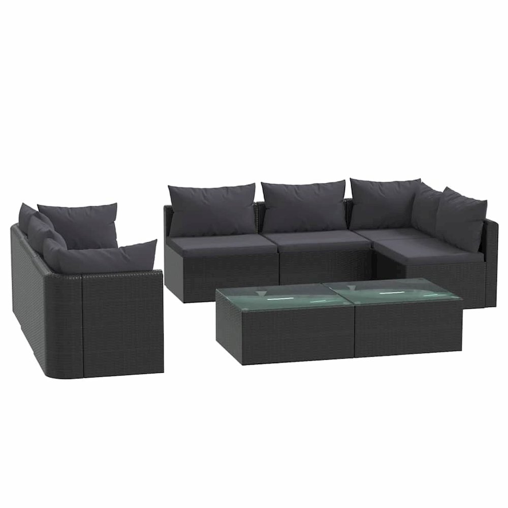 Garden Sofa Black. Picture 1