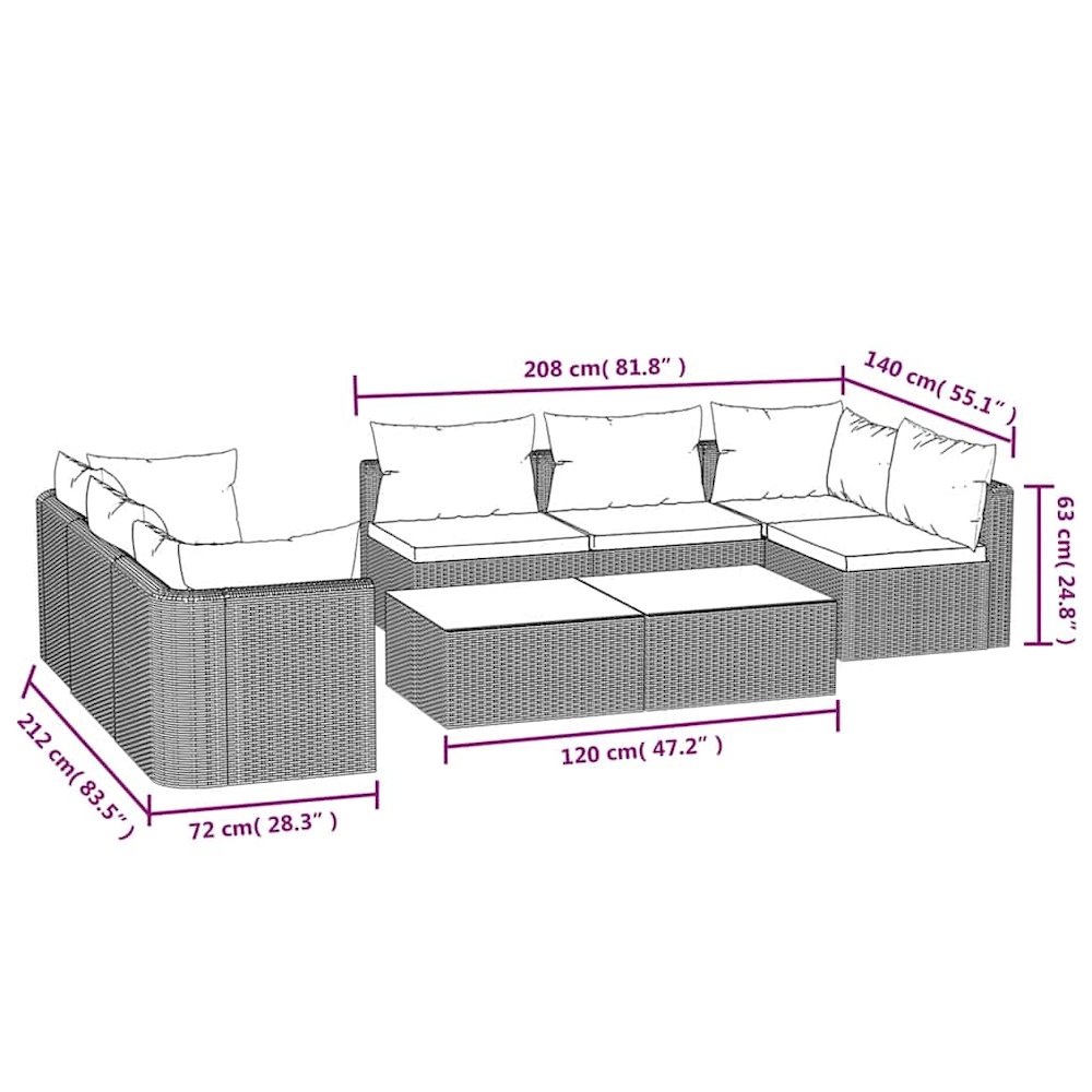 Garden Sofa Black. Picture 12