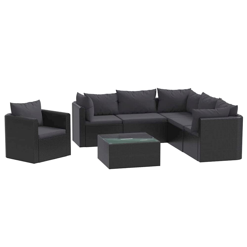 Garden Sofa Black. Picture 1