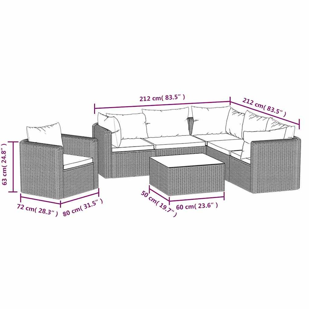 Garden Sofa Black. Picture 12