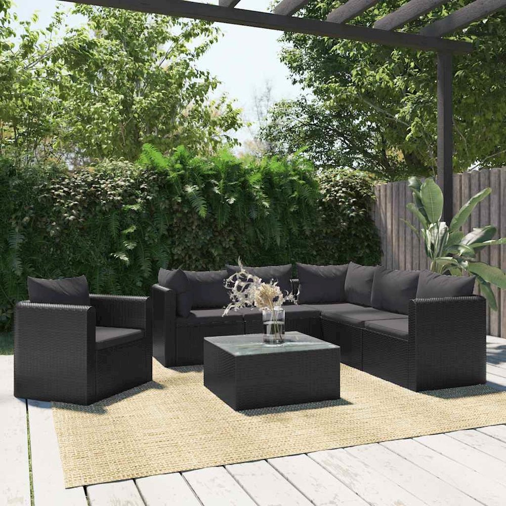Garden Sofa Black. Picture 2