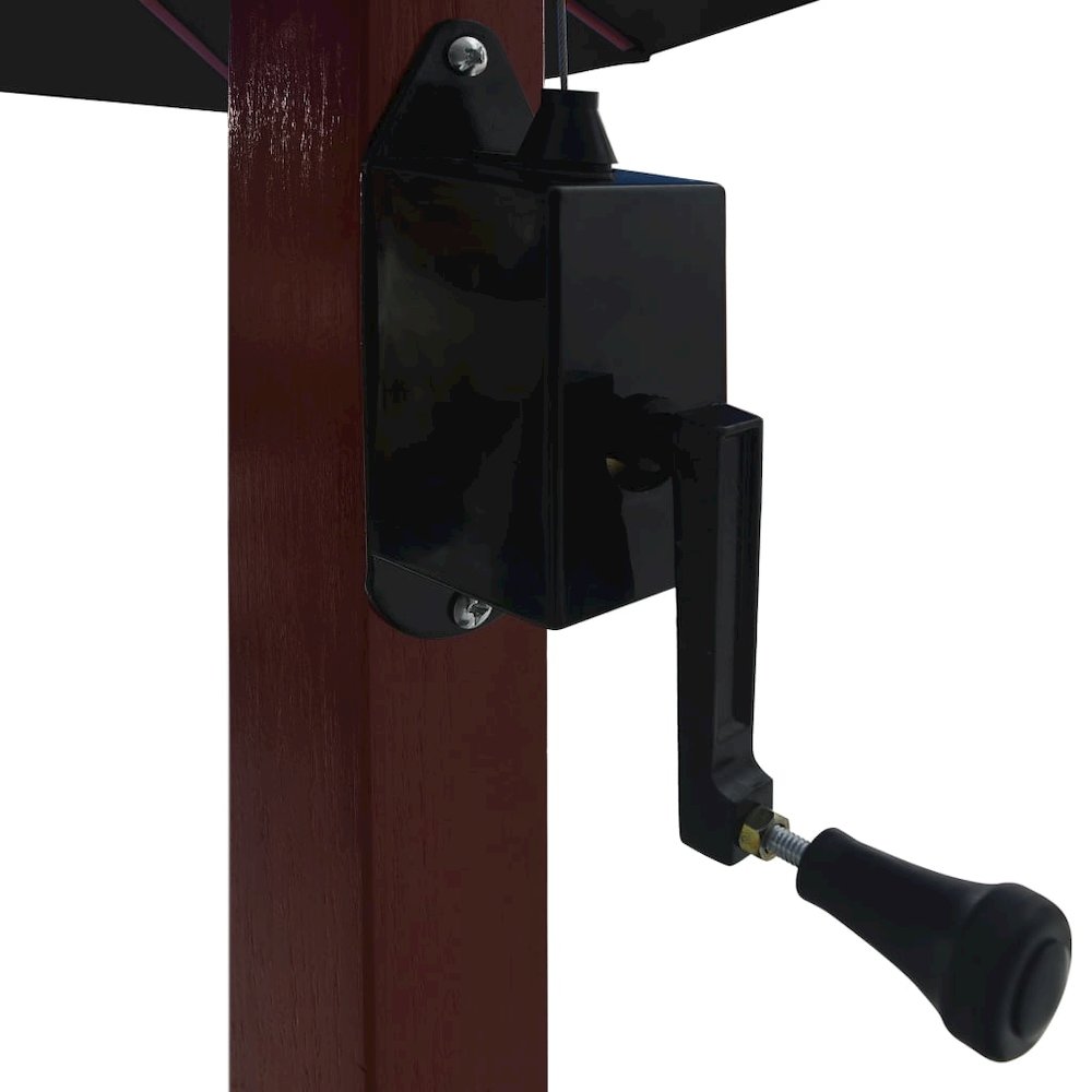 Garden Parasol Black Polyester Large UV-resistant materials. Picture 5