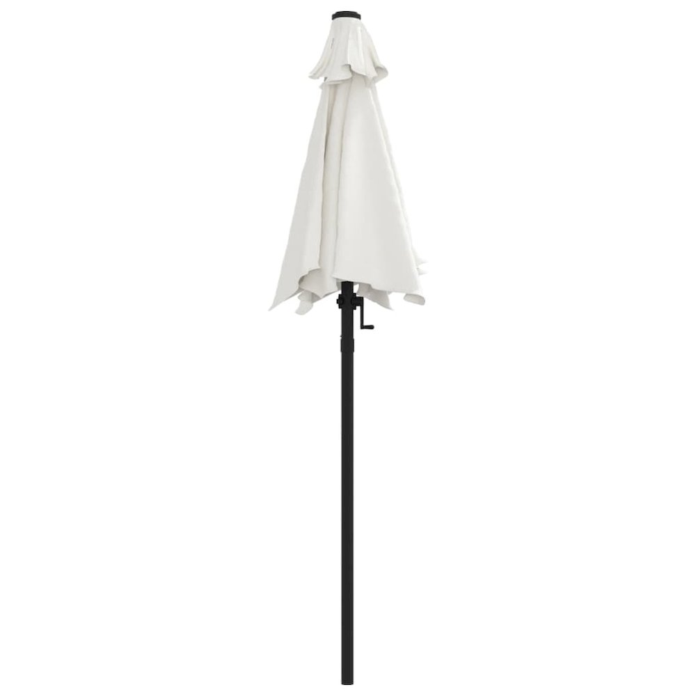 Garden Umbrella Sand white and dark gray. Picture 4