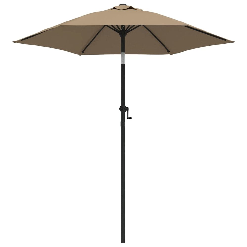 Garden Parasol Taupe and Dark Grey Polyester 78.7 in diameter. Picture 2