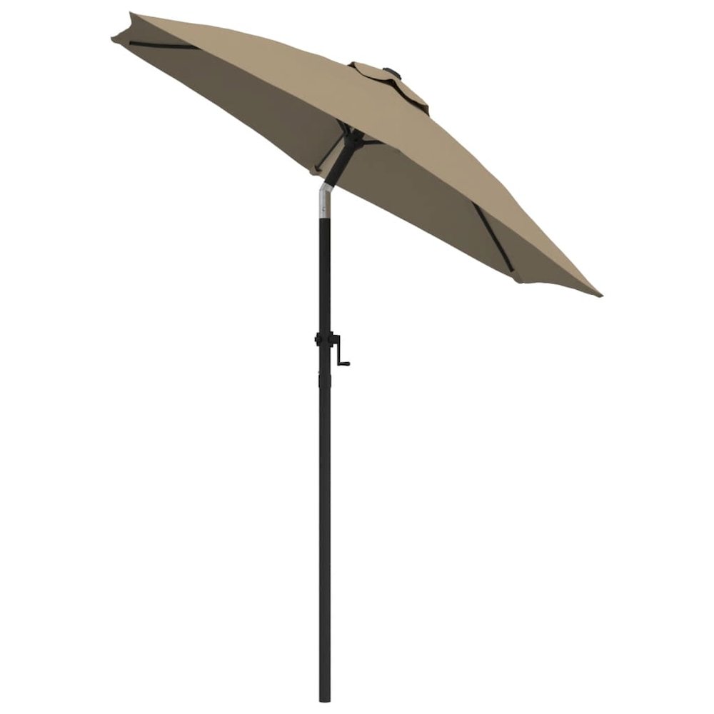 Garden Parasol Taupe and Dark Grey Polyester 78.7 in diameter. Picture 3