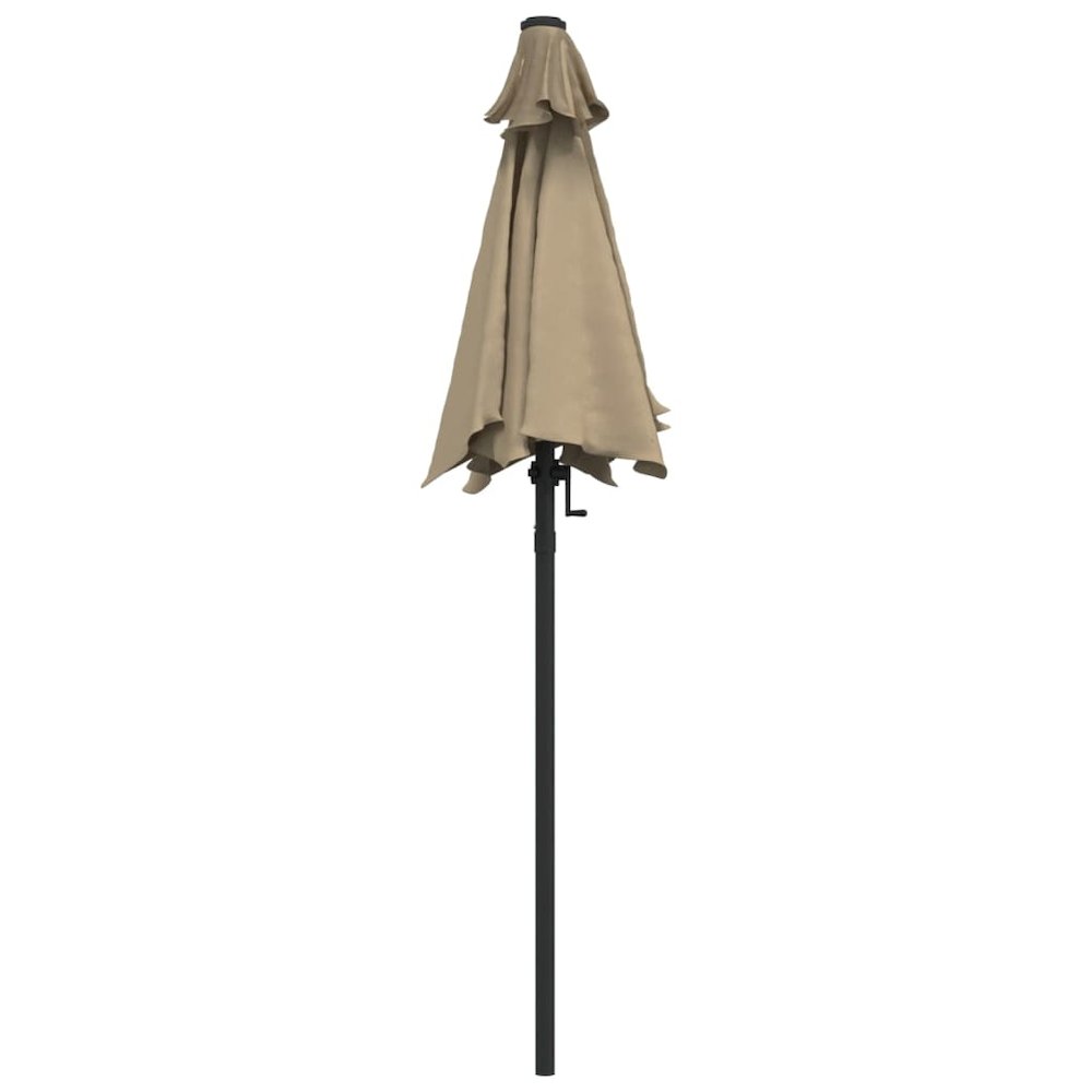 Garden Parasol Taupe and Dark Grey Polyester 78.7 in diameter. Picture 4