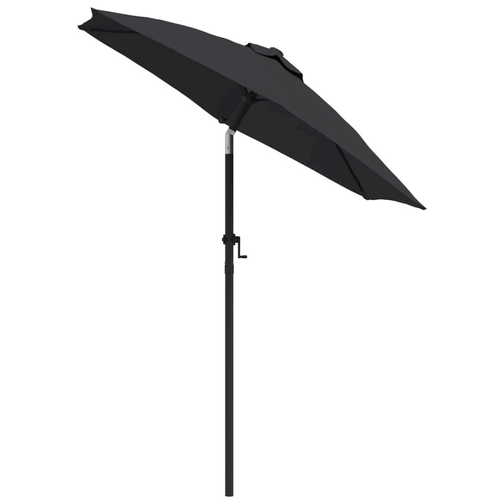 Garden Parasol Black and dark grey Aluminum, Polyester Medium. Picture 3