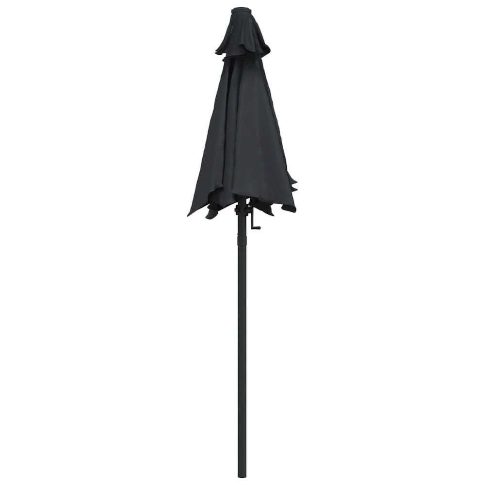 Garden Parasol Black and dark grey Aluminum, Polyester Medium. Picture 4