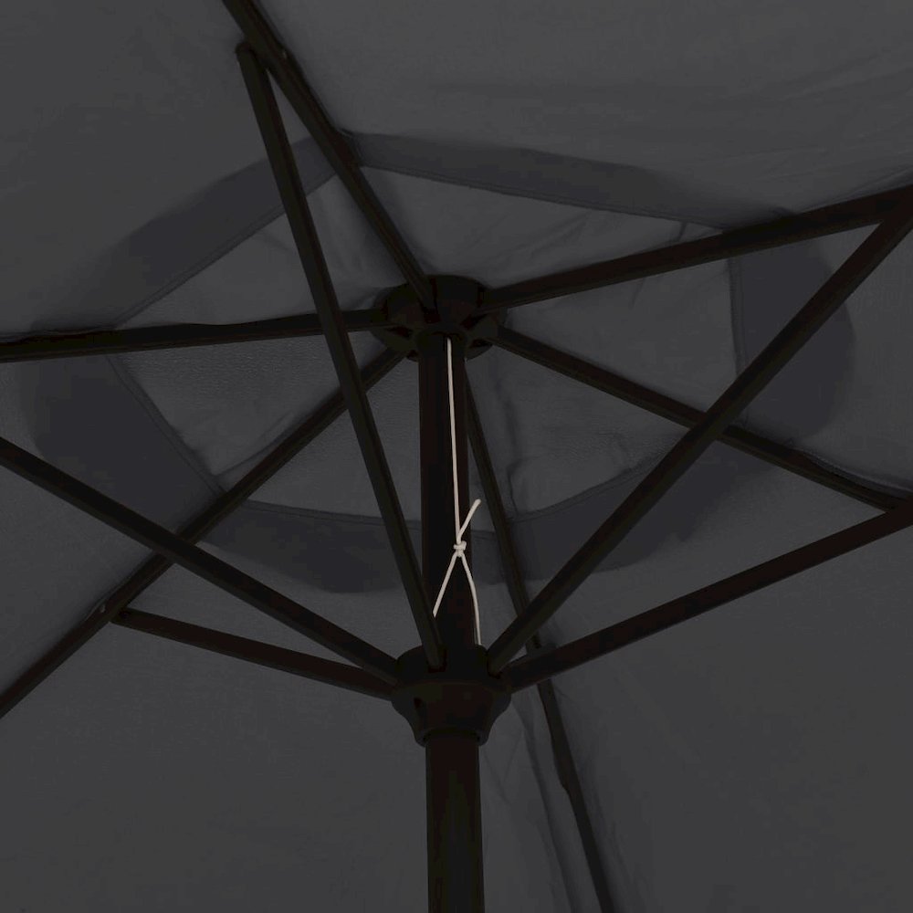 Garden Parasol Black and dark grey Aluminum, Polyester Medium. Picture 5