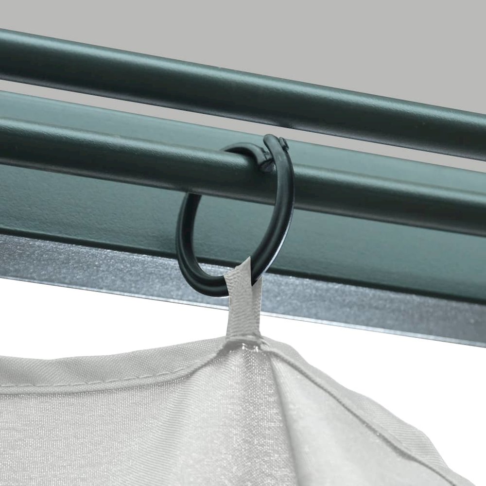 Gazebo with Curtain 157.5"x118.1" Cream Aluminum. Picture 10