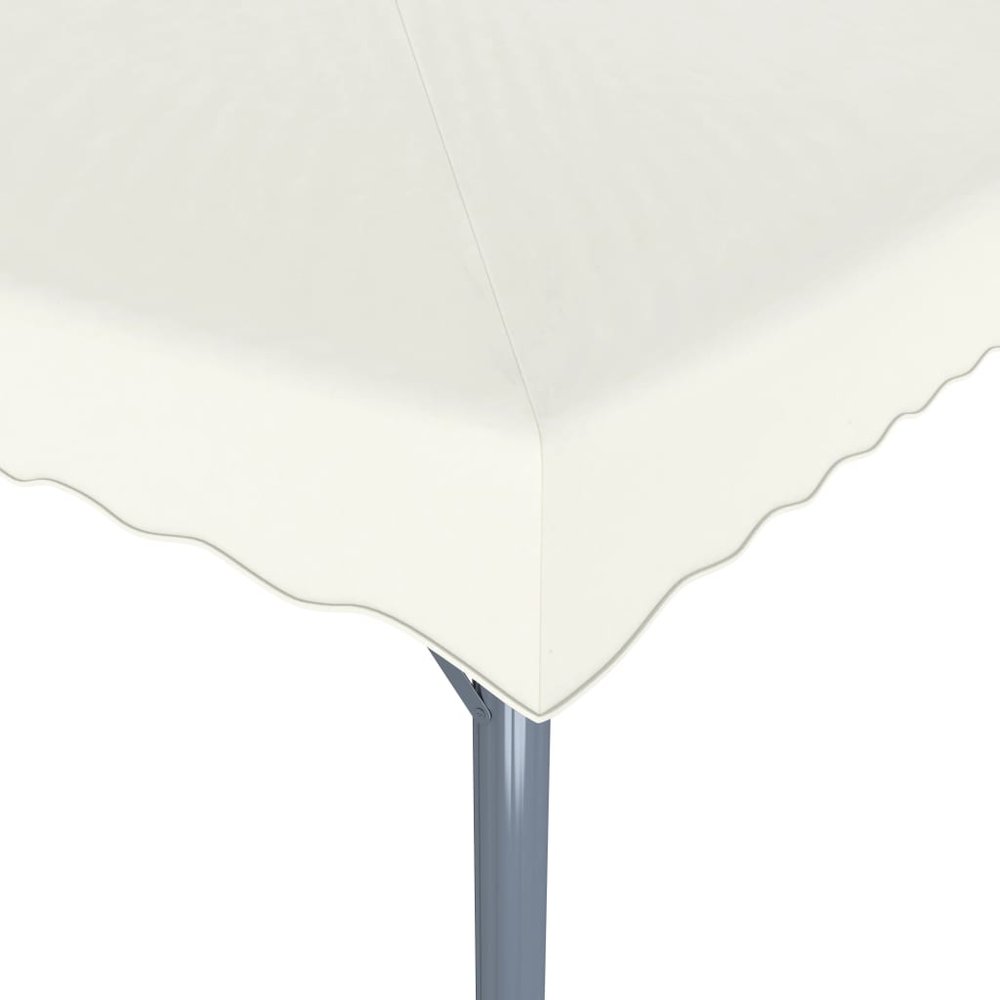 Gazebo Cream Aluminum 118.1 x 118.1 in UV-resistant materials. Picture 3