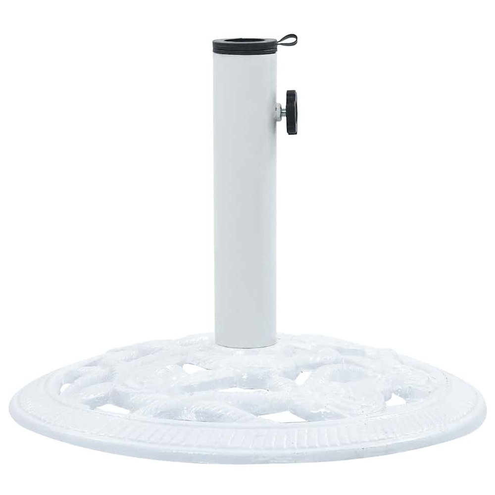 Umbrella Base White Cast iron 15.7 in diameter base. Picture 1
