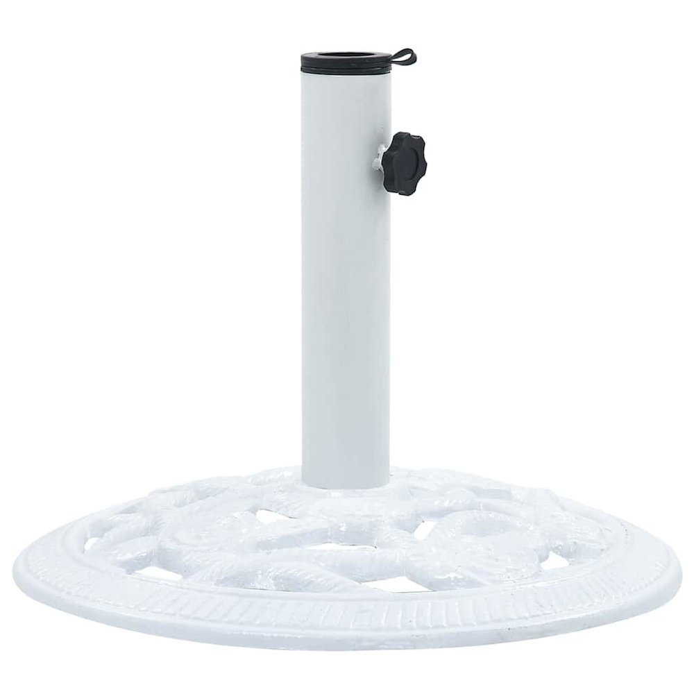 Umbrella Base White Cast iron 15.7 in diameter base. Picture 5