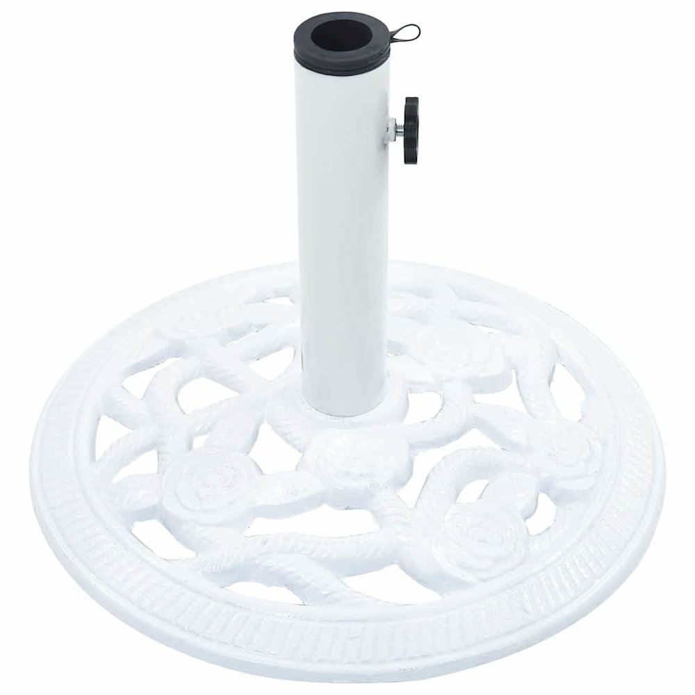 Umbrella Base White Cast iron 15.7 in diameter base. Picture 6