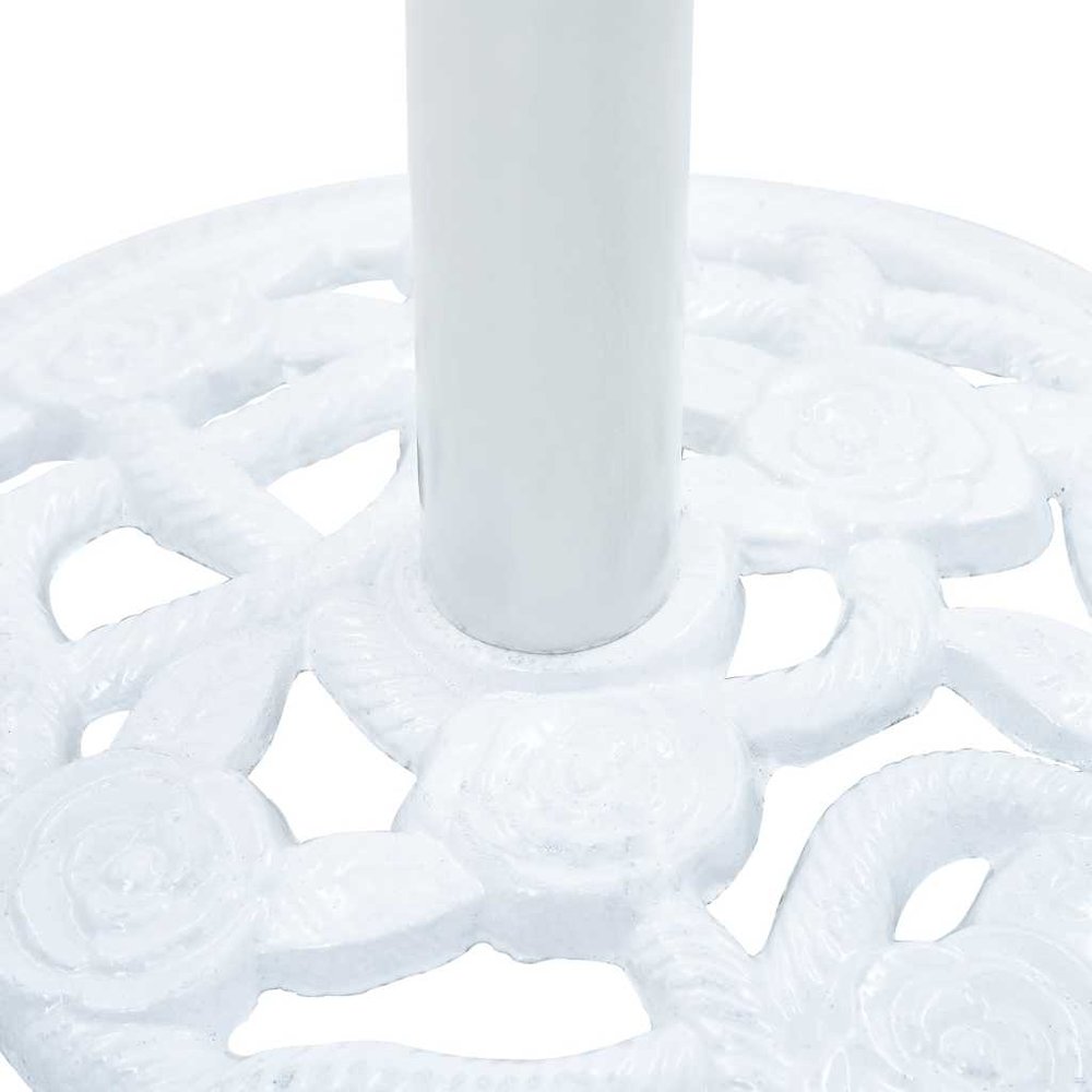 Umbrella Base White Cast iron 15.7 in diameter base. Picture 8