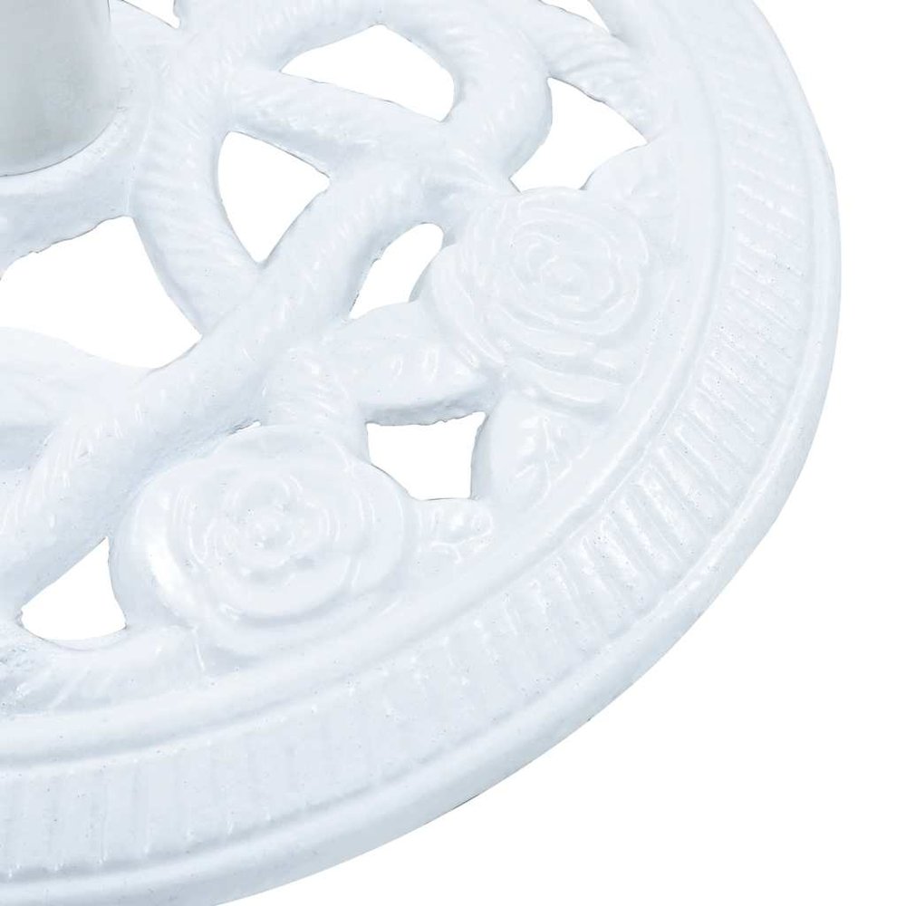 Umbrella Base White Cast iron 15.7 in diameter base. Picture 9