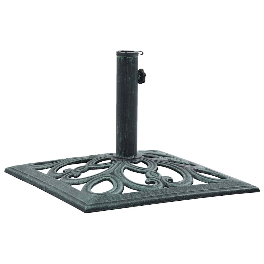 Umbrella Base Green Cast iron 26.5 lbs Durable Umbrella Base. Picture 1