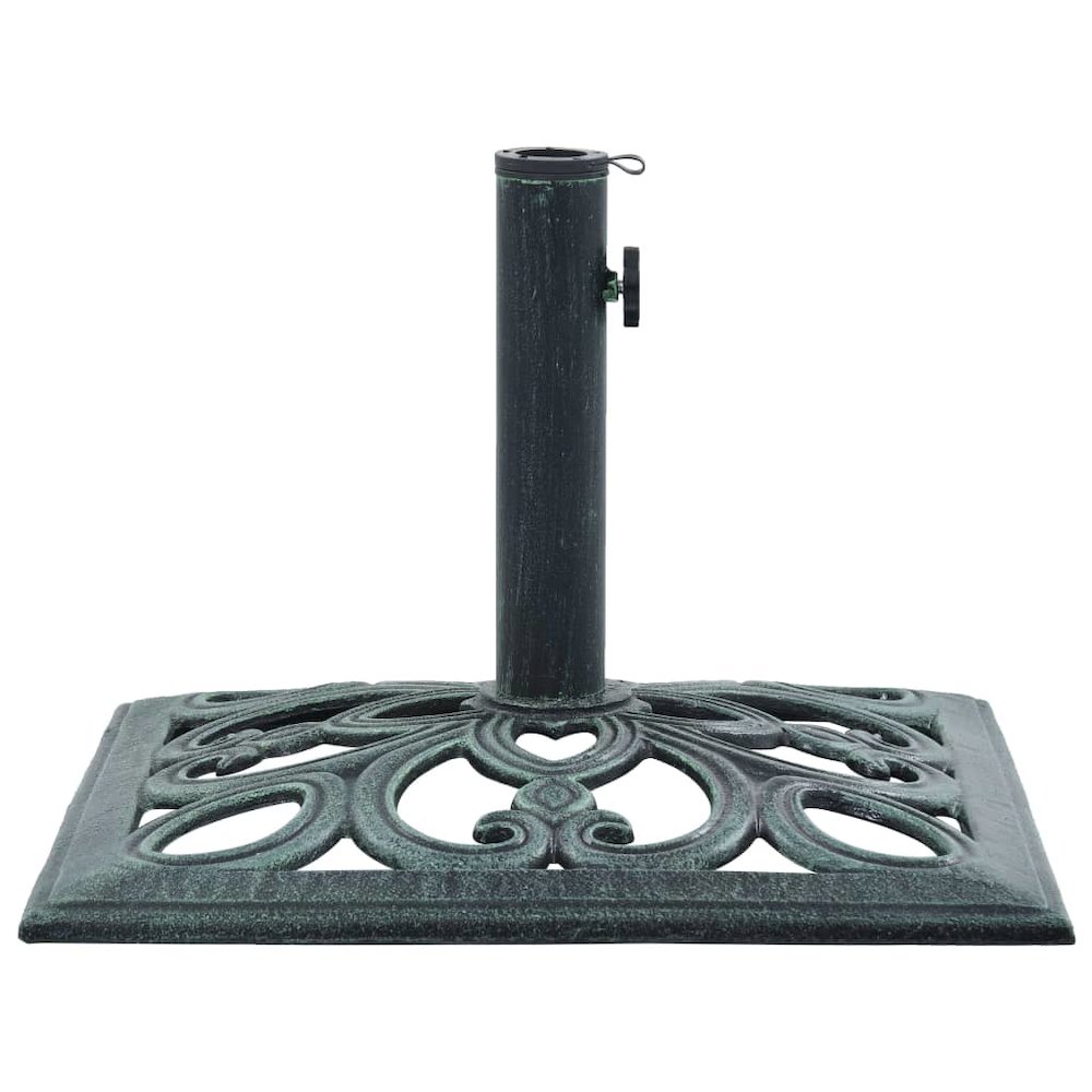 Umbrella Base Green Cast iron 26.5 lbs Durable Umbrella Base. Picture 5