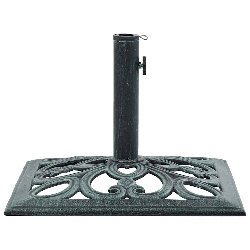 Umbrella Base Green Cast iron 26.5 lbs Durable Umbrella Base. Picture 6