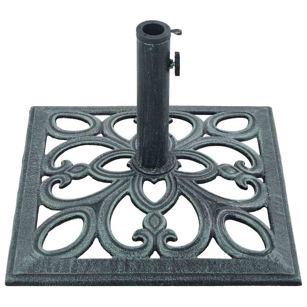 Umbrella Base Green Cast iron 26.5 lbs Durable Umbrella Base. Picture 7