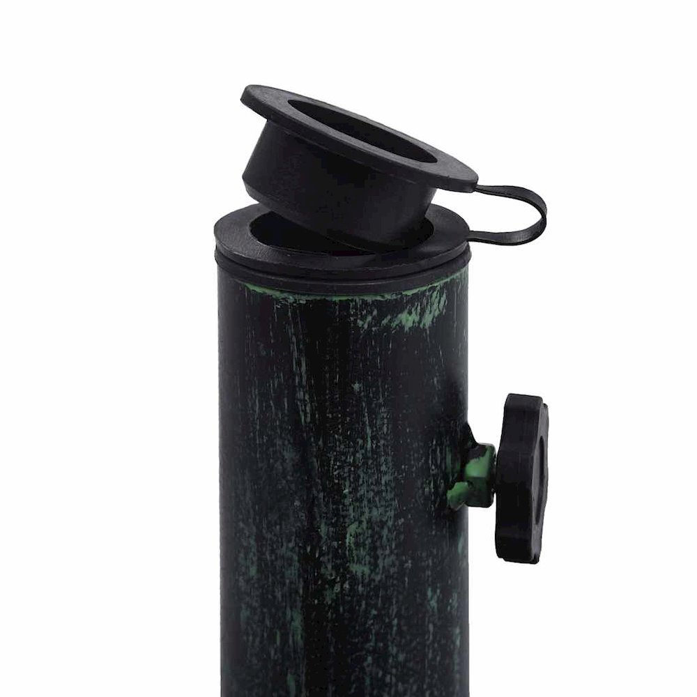 Umbrella Base Green Cast iron 26.5 lbs Durable Umbrella Base. Picture 8