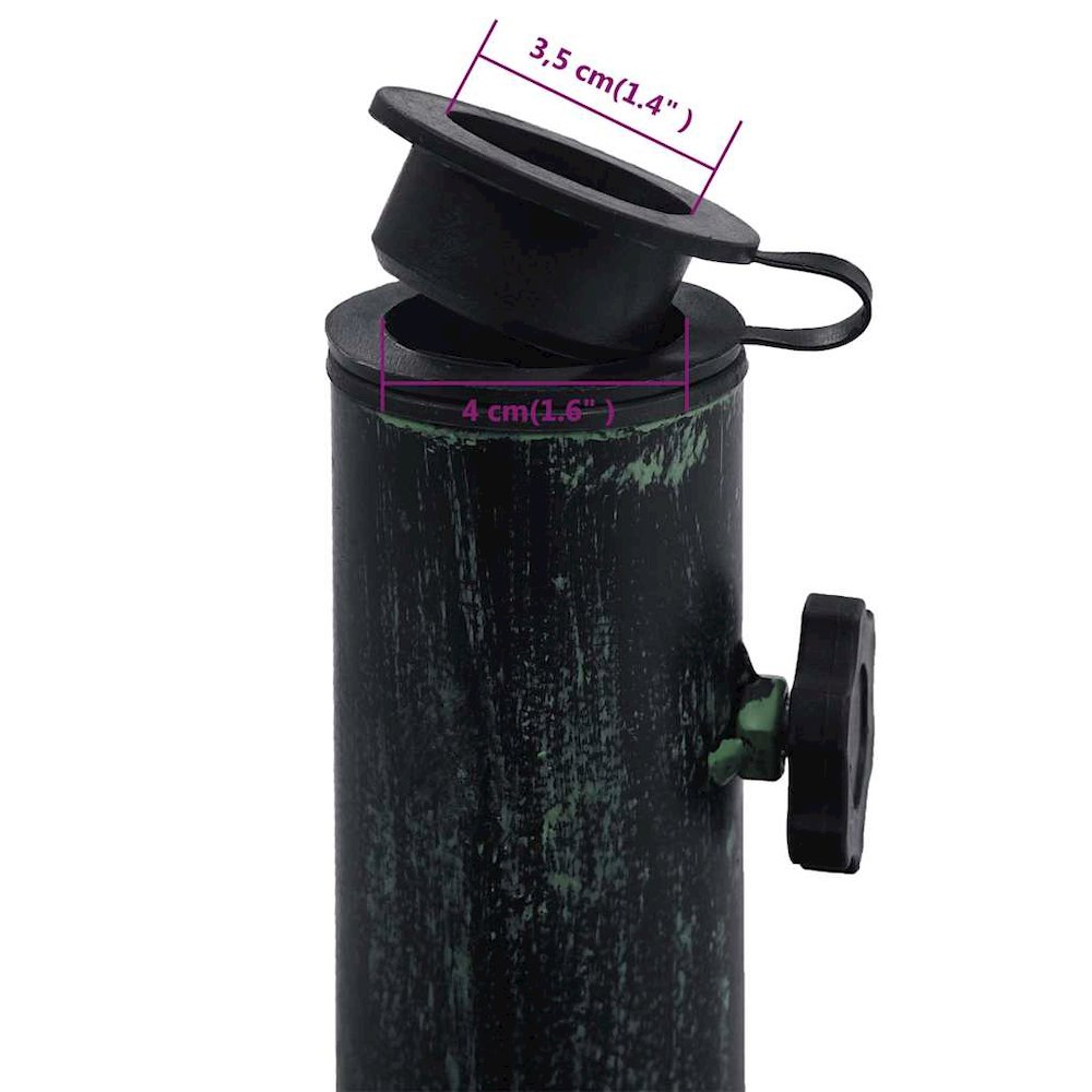 Umbrella Base Green Cast iron 26.5 lbs Durable Umbrella Base. Picture 12