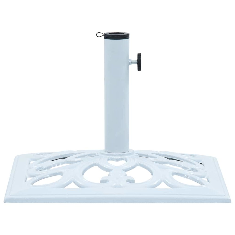 Umbrella Base White Cast Iron 26.5 lbs Durable Umbrella Base. Picture 5