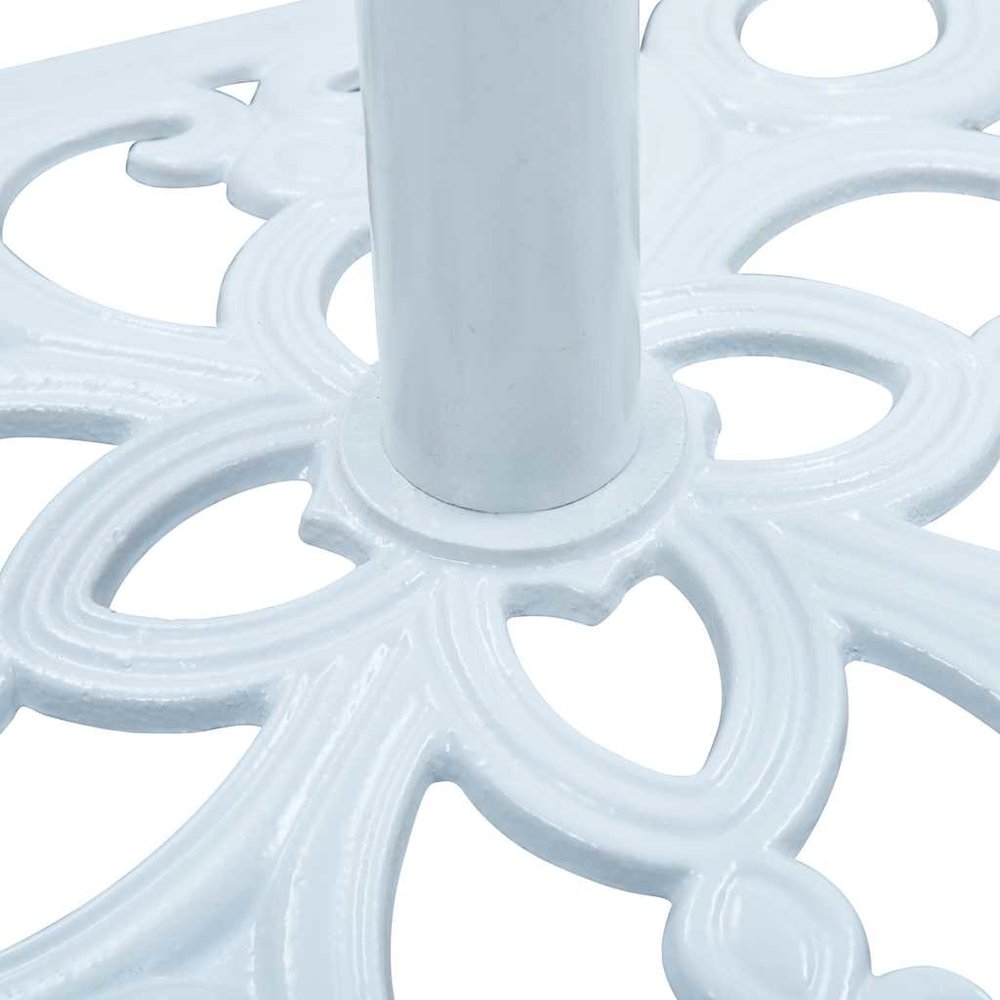 Umbrella Base White Cast Iron 26.5 lbs Durable Umbrella Base. Picture 9