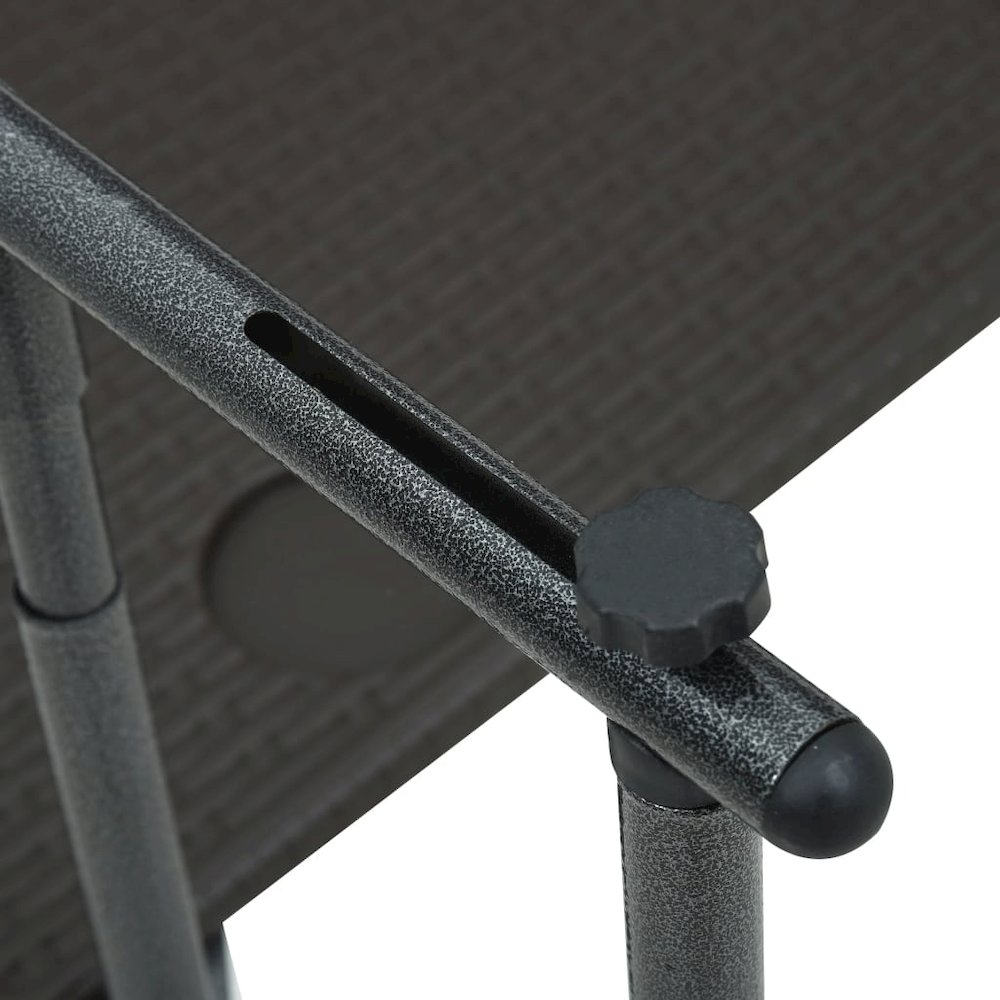 Balcony Table Brown Plastic, Steel Medium Foldable. Picture 7