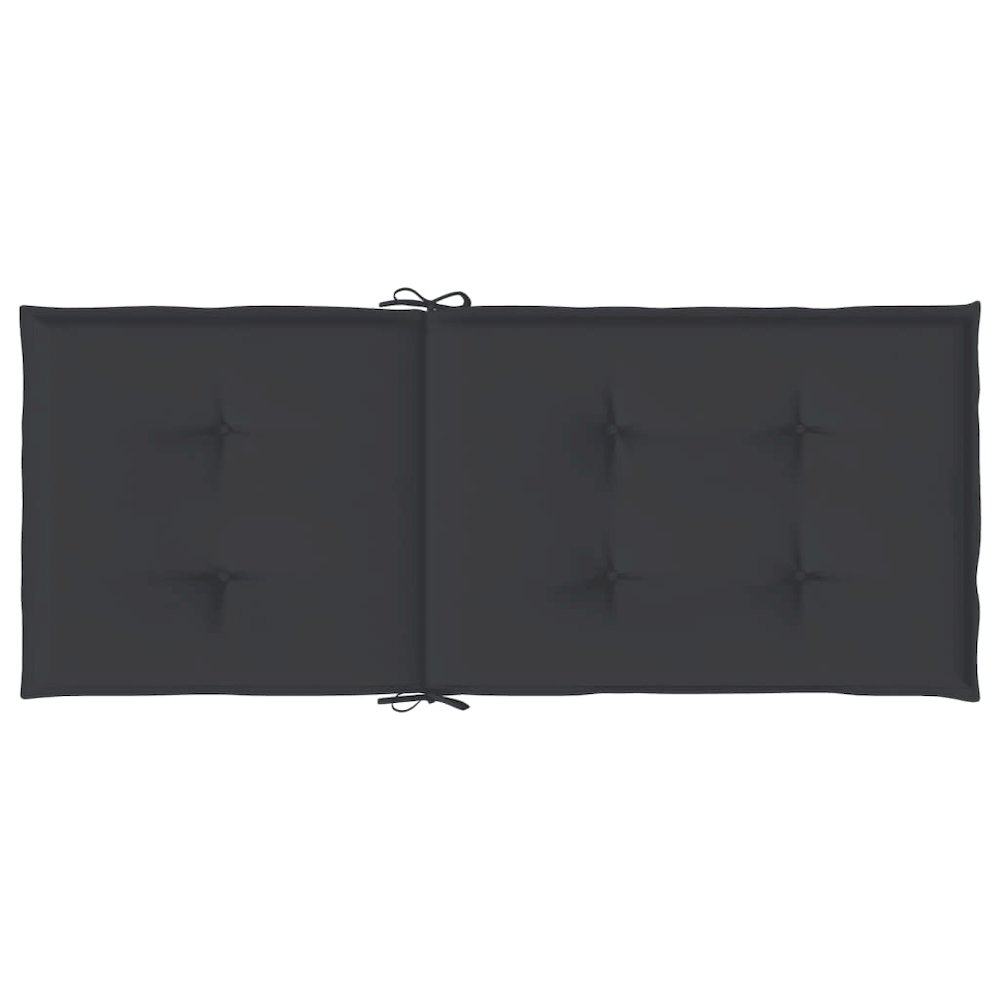 Highback Chair Cushion Set of 2 Black 100% polyester. Picture 6