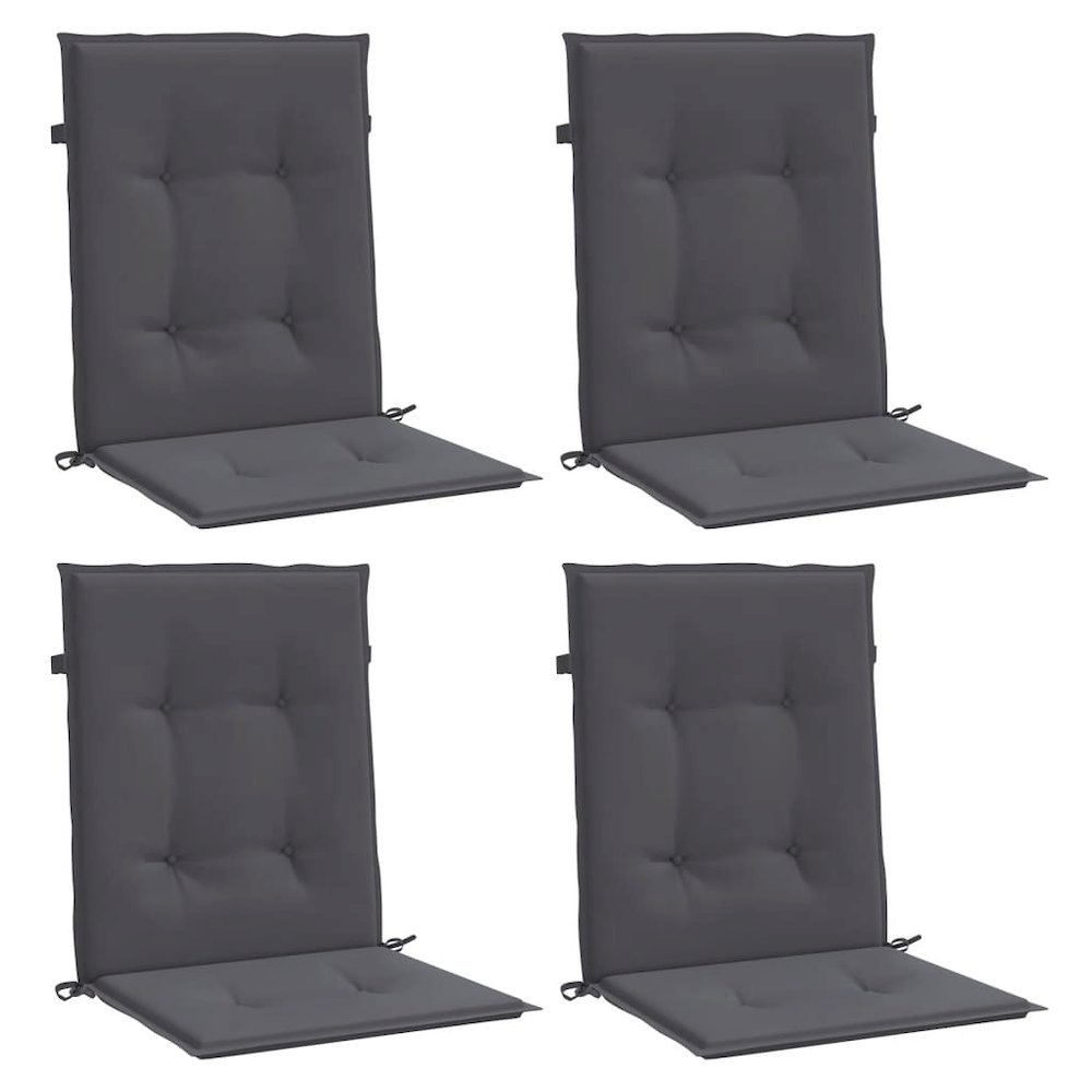 Lowback Chair Cushion Set of 4 Anthracite. Picture 3